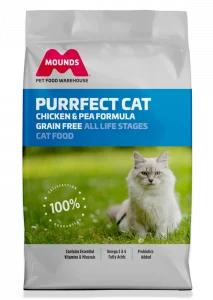 mounds purrfect cat chicken and pea formula food bag